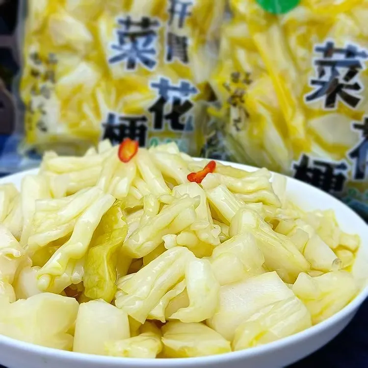 温州特产开胃菜花梗泡菜下饭菜鲜嫩爽脆花菜梗酱腌菜台州冷盘小菜