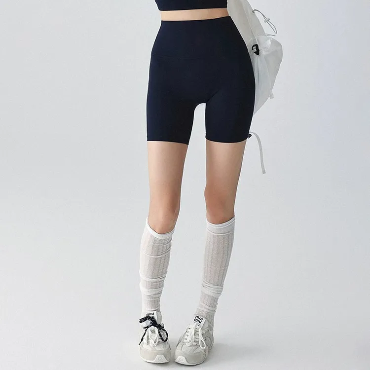 OTSA新款裸感瑜伽裤无尴尬线女高腰紧身无痕运动跑步健身三分短裤