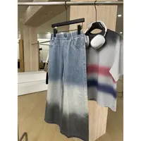 【个人系列-工艺】“银河牛仔”手工吊染休闲薄款阔腿牛仔裤MMK92042