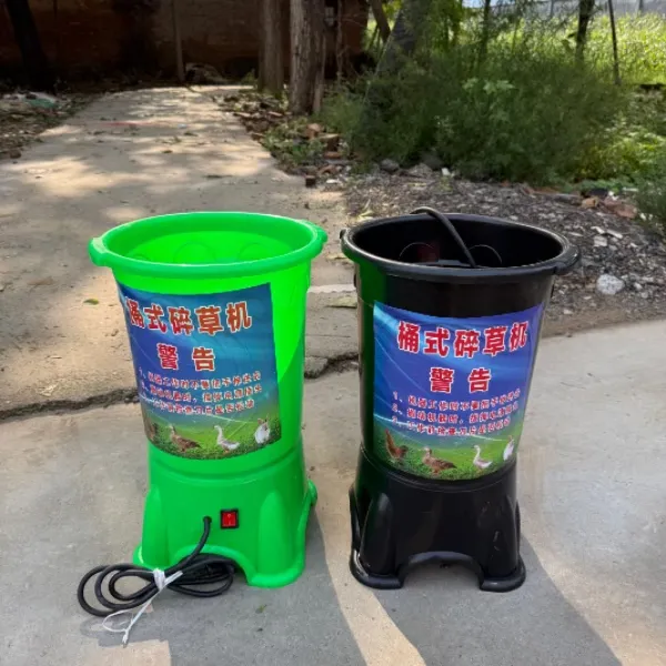 升级款塑料桶粉碎机家禽喂养饲料机五谷杂粮研磨机便携式磨粉机