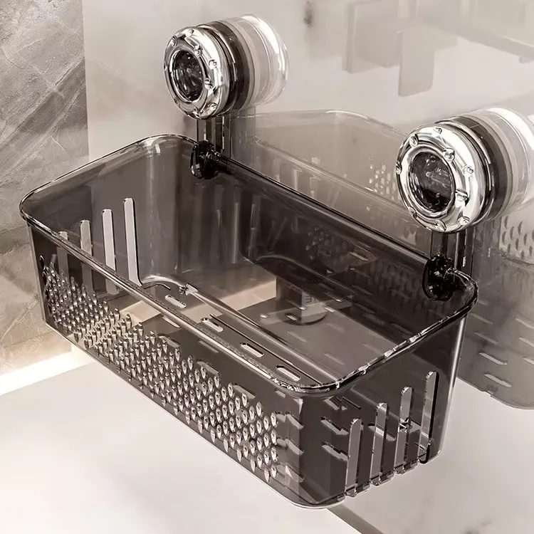 煌煌吸盘洗漱台置物架壁挂免打孔卫生间镜前洗手池吸盘收纳置物架