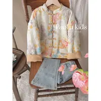 【金蕊】泡芙定制 【100%纯苎麻】【双面双穿】女童夹棉外套 DY1250906