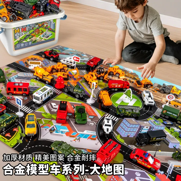 仿真合金工程车玩具3-6岁工程车小汽车大全男孩子模拟停车场玩具