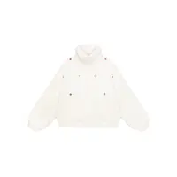 hd【棉衣系列】五彩纽扣 保暖菱形格 羊羔毛立领棉服外套