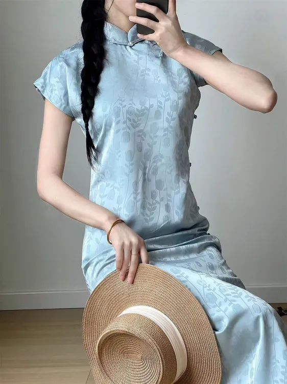 【沐晚晴】上上签 夏季古法全开襟旗袍2025新款少女日常年轻新中式