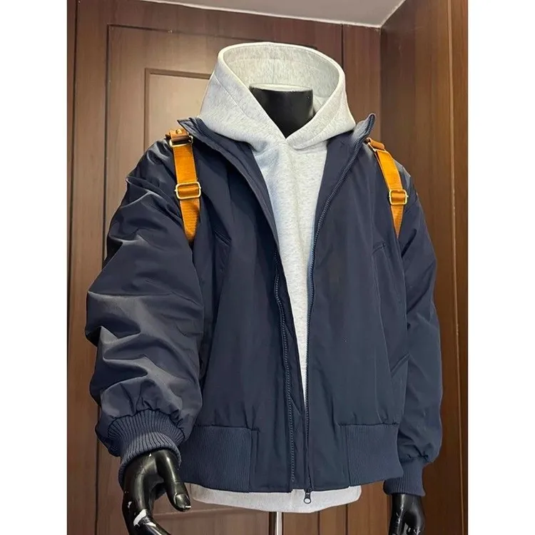 黑色立领美式bomber飞行员夹克男款秋冬cleanfit短款复古工装外套