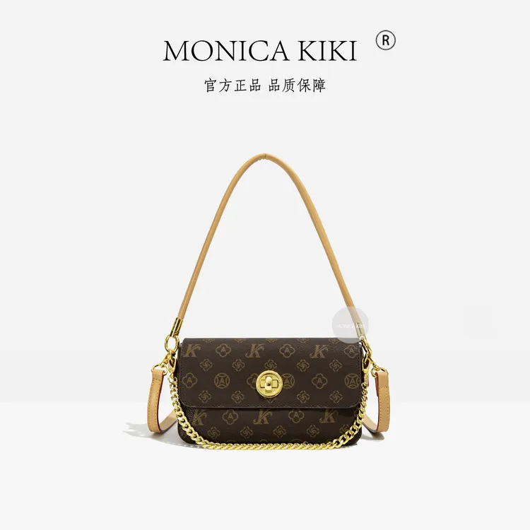 MONICA KIKI/莫妮卡奇奇时尚百搭包单肩斜挎包法棍包8693