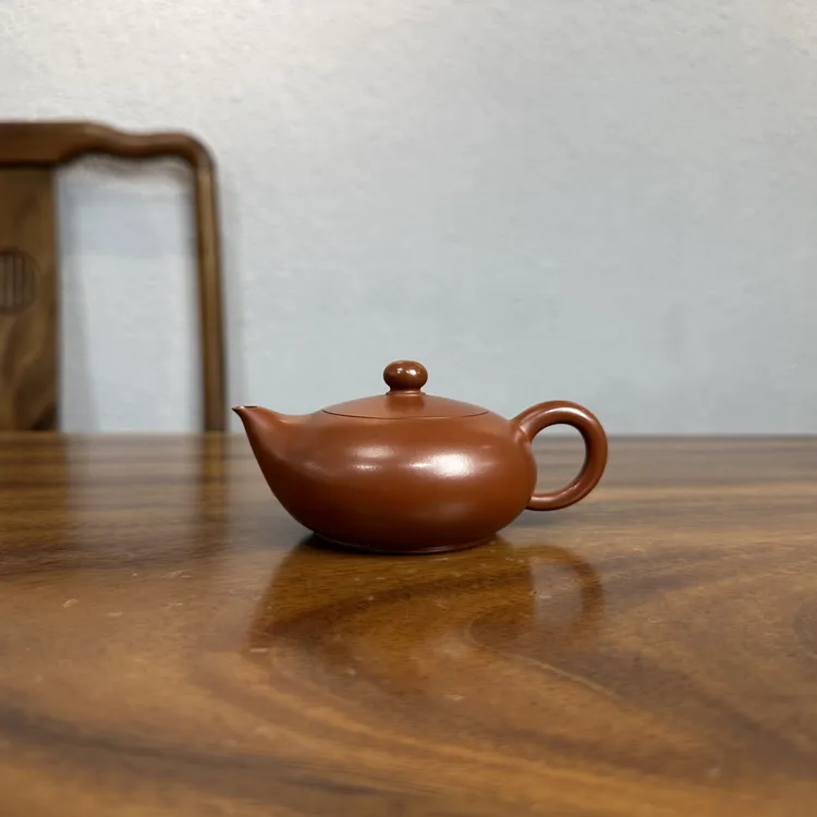 潮州手拉壶原矿朱泥红薄胎凤雏壶120c容量多款手工手拉壶工夫茶具
