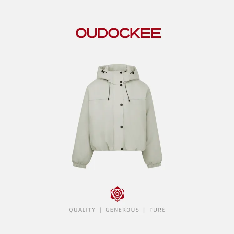 OUDOCKEE 鸥鸥【鸥鸥同款】韩系设计款连帽休闲鹅绒冲锋衣 50212