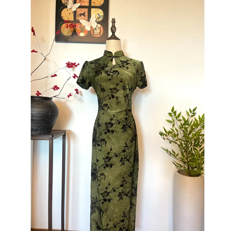 【孤木逢春】夏季新款旗袍复古气质优雅显瘦旗袍裙