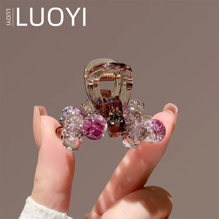 约4.5厘米抓夹 时尚高级感渐变紫抓夹女网红百搭后脑勺半扎发饰