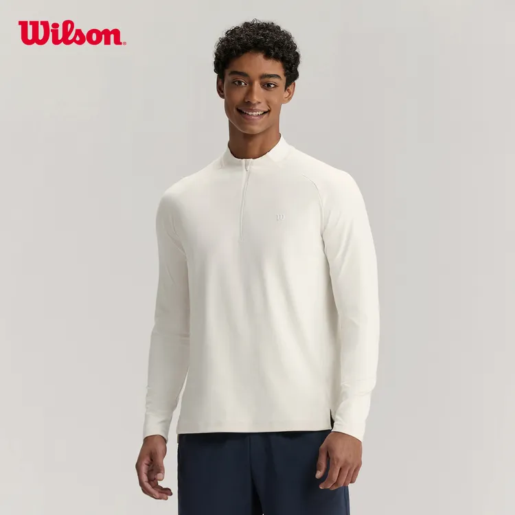 【新款】Wilson威尔胜官方秋季男士ALLEY半拉链磨毛高领长袖WM20071