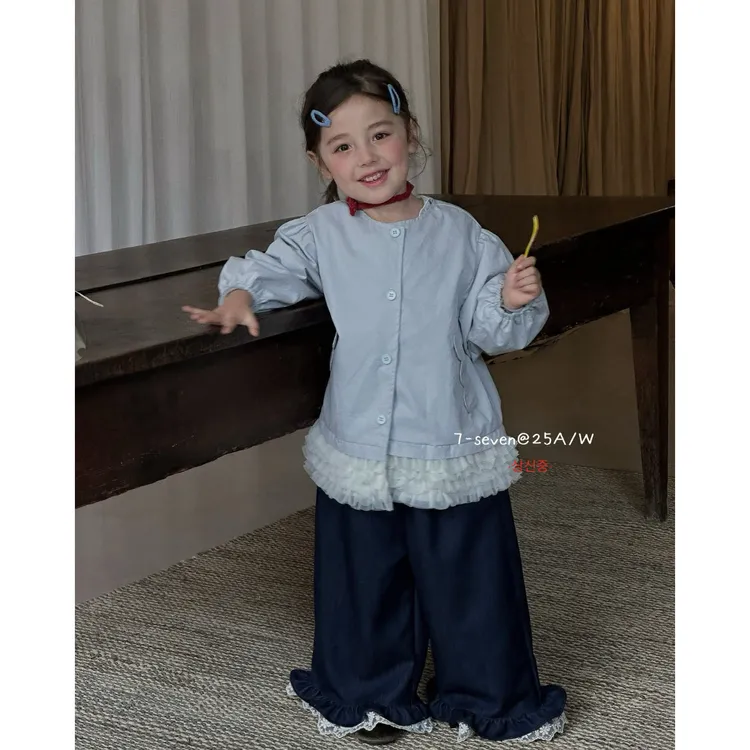7seven·25浅秋女宝宝童装纱纱下摆外套