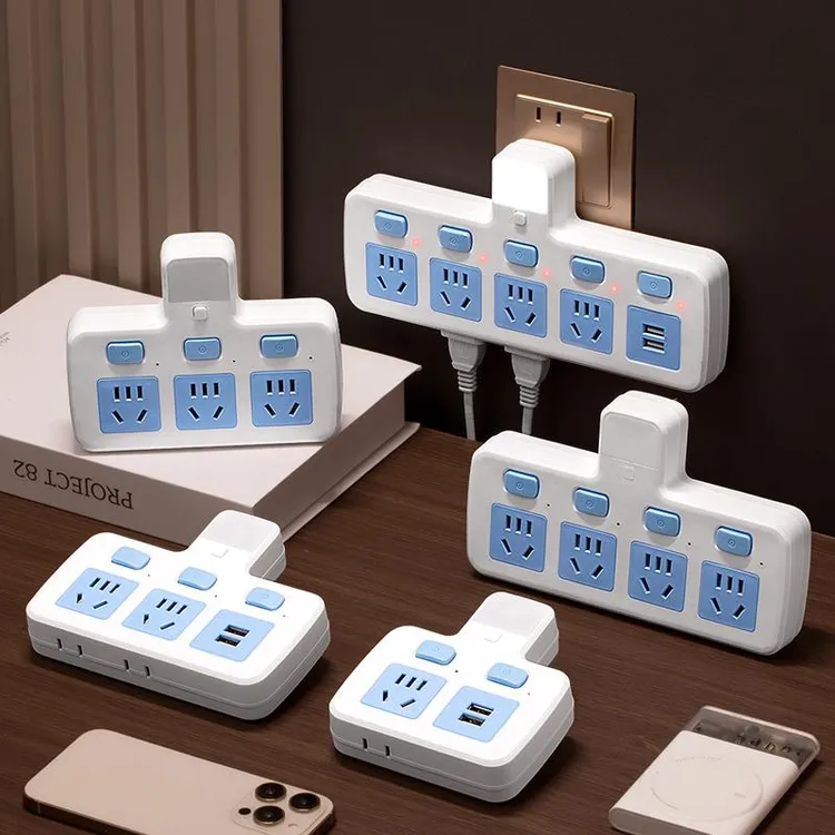 公牛适用无线插座转换器带小夜灯家用扩展一转多孔USB插排多功能