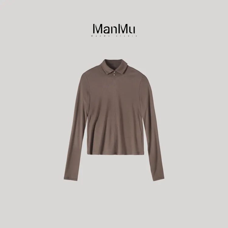 满目ManMu 【张琪专属】高级定制秋冬时尚百搭天丝羊毛衫350623