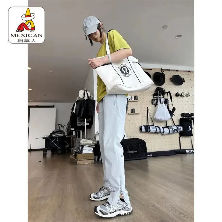 稻草人秋冬款简约机能拉链工装裤户外防风男女同款运动休闲裤加绒