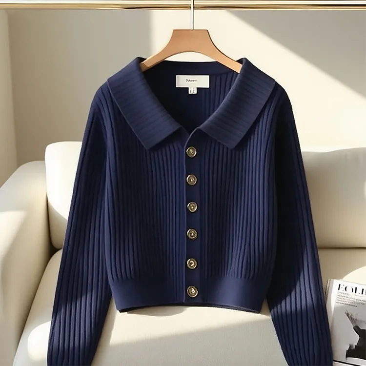 法式高端轻奢针织开衫毛衣女2025秋季新款慵懒风洋气简约外套上衣