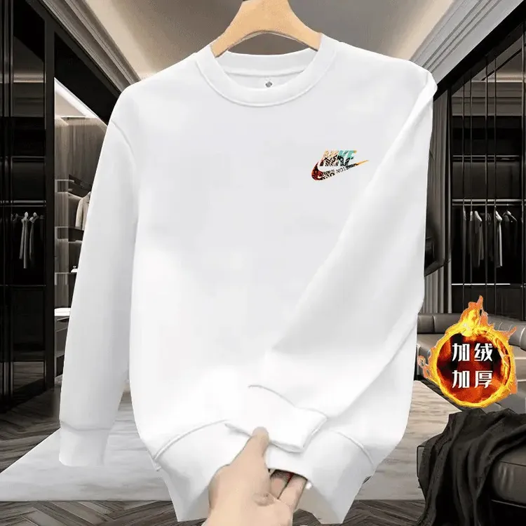 奥莱正品丨清仓三折丨纯棉卫衣圆领宽松长袖情侣休闲套头打底衫男