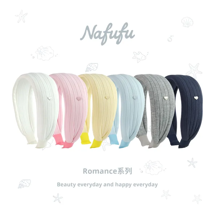 【达人专属】NAFUFU 针织条纹高颅顶发箍小清新马卡龙运动风头箍・Romance系列商品图