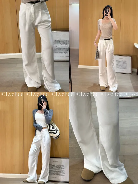 松弛美学～慵懒风百搭白色天丝棉牛仔