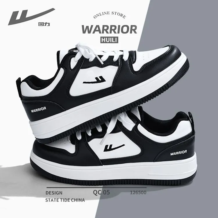 回力男鞋板鞋夏季爆款休闲百搭黑白熊猫厚底鞋学生轻便情侣款潮鞋