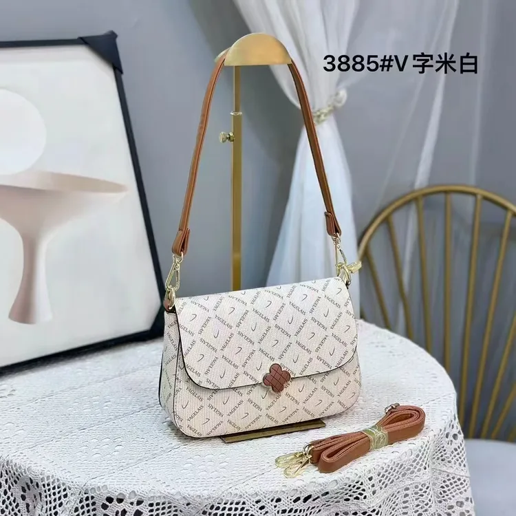 拉链暗袋镶嵌夏季双根单肩几何图案时尚小方包斜挎包复古气质