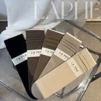 LAPHE 秋冬新款格蕾系堆堆长筒吸汗袜子竖条ins棉袜