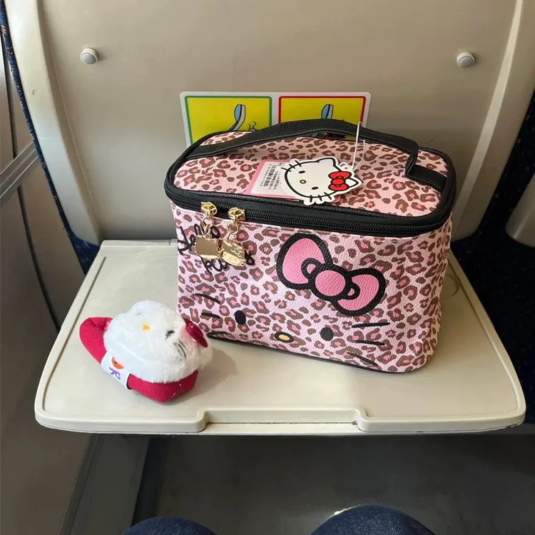 「银角大王」豹纹kitty正版授权化妆包收纳包！日常短途旅行化妆包