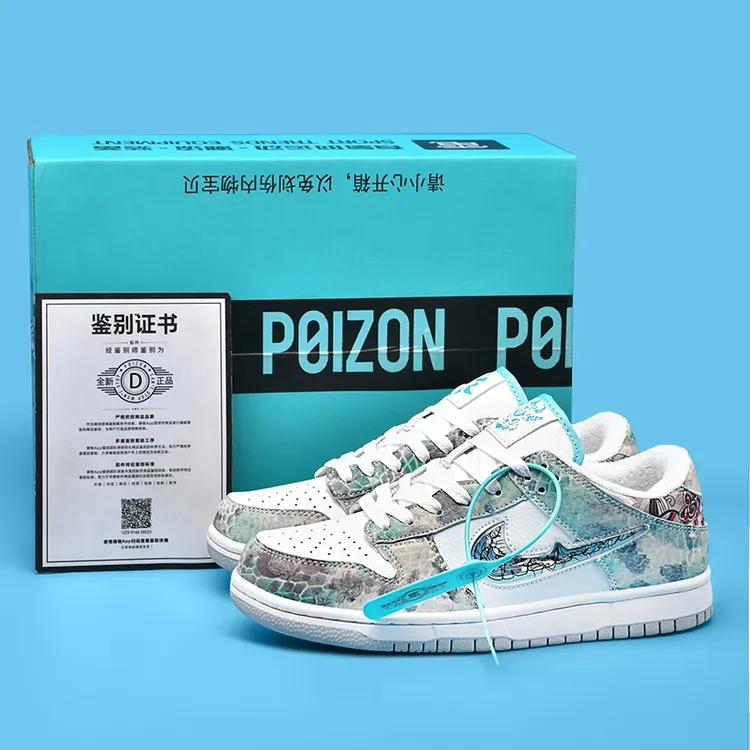 aj男鞋低帮三太子敖丙女款莆田dunk黑白熊猫aj1中大童学生板鞋子