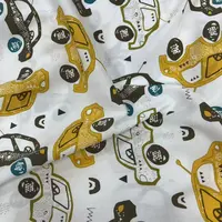  【绒兰】袋鼠国订单! 棉绸布料莱赛尔升级款 186号 白底老爷车