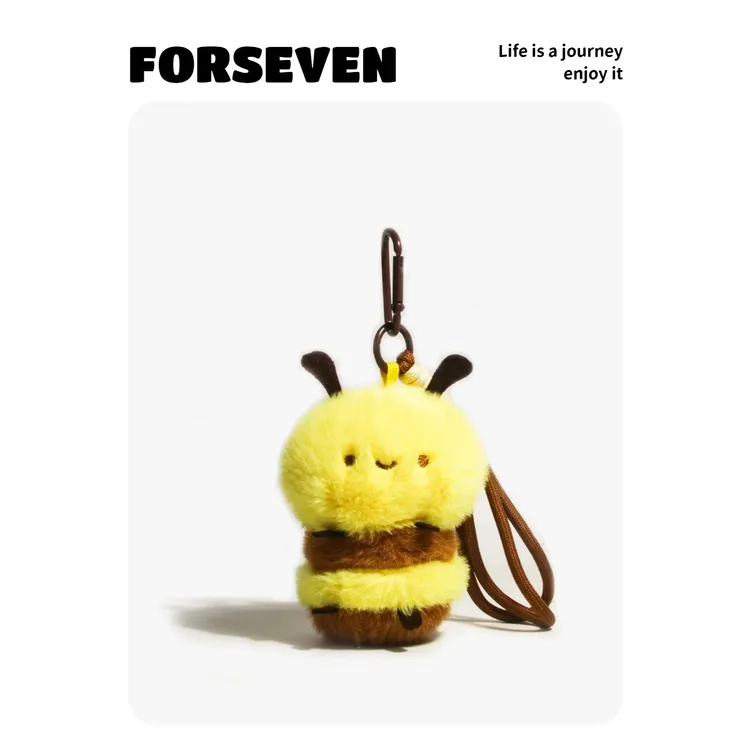 FORSEVEN原创胖嘟嘟小蜜蜂玩偶书包挂件公仔钥匙扣穆祉丞同款礼物