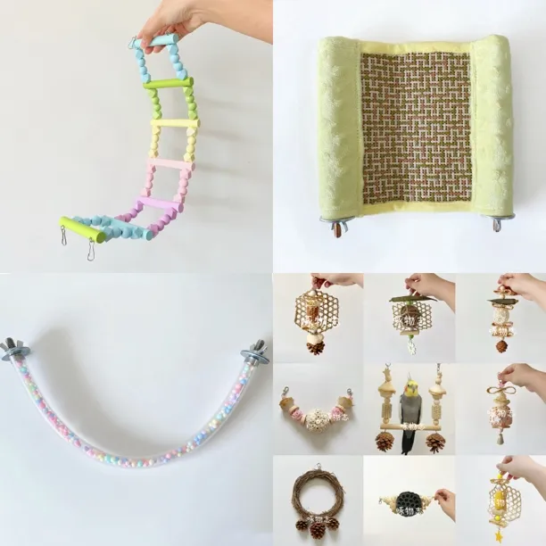 鹦鹉家具|鹦鹉秋千云梯凉席鹦鹉玩具家具小宠用品