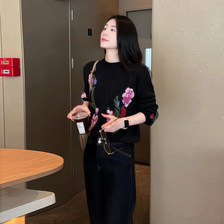 【迷迭之境】Mayya Plus麦芽定制气质显瘦流光风针织上衣32546762