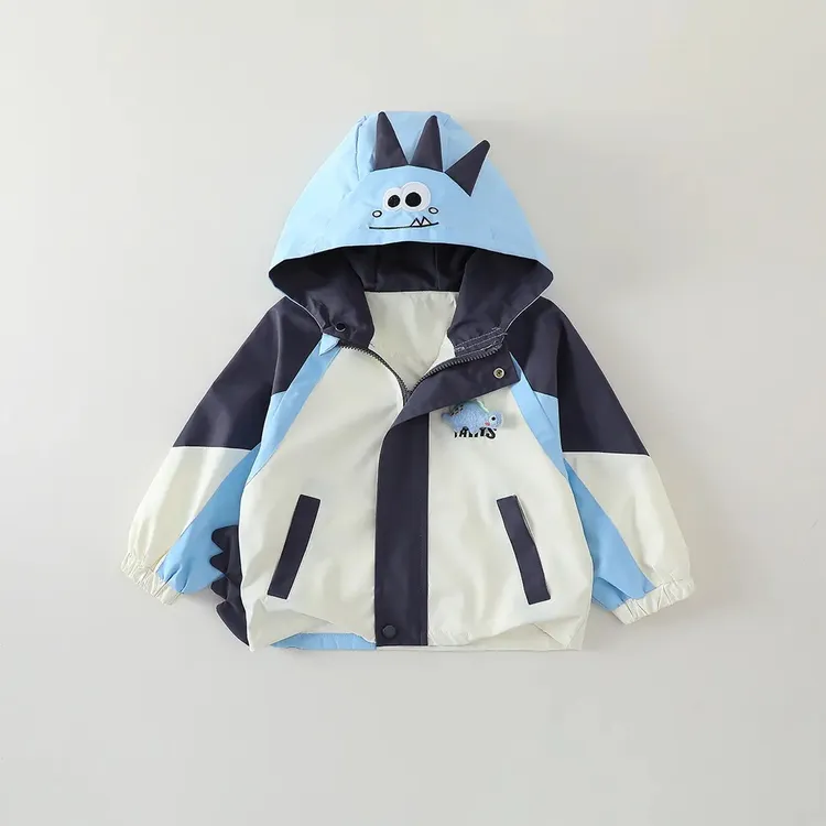 MOMOCO秋季新款男童恐龙小动物休闲百搭秋装连帽外套77330138010