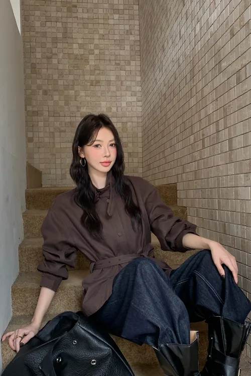 韩系欧尼风！立领绑带短款外套 秋季显瘦工装风质感夹克女