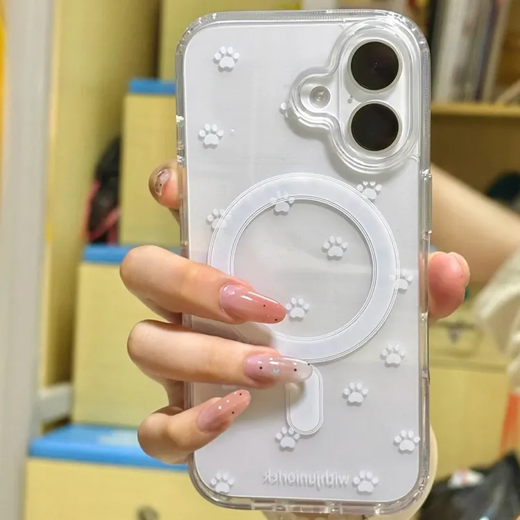 BANCA萌萌的小猫爪适用苹果16/17promax磁吸手机壳15/14/13/12/11