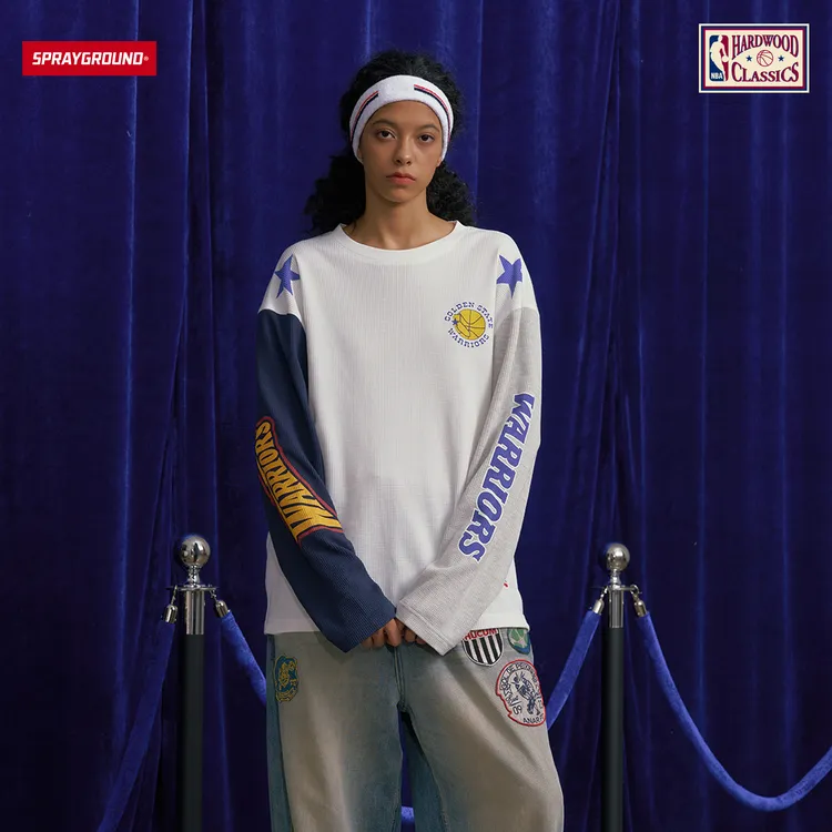 SPRAYGROUND I NBA HWC联名系列鲨鱼嘴长袖T休闲拼接GC NE230323