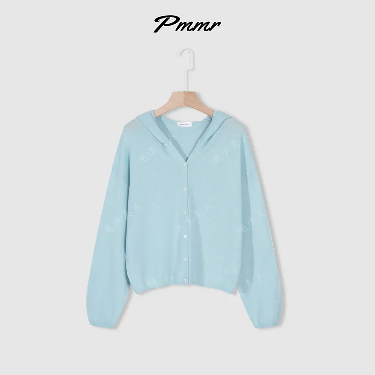 云水兰帽衫」软糯糯百搭慵懒松弛感连帽高级感开衫外套 衣长58 