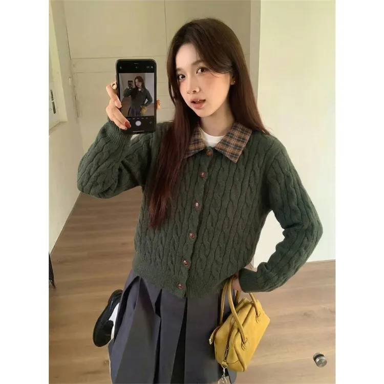 【氛围感穿搭】韩系外套女秋冬款小众炸街高级感新款潮牌女装毛衣女