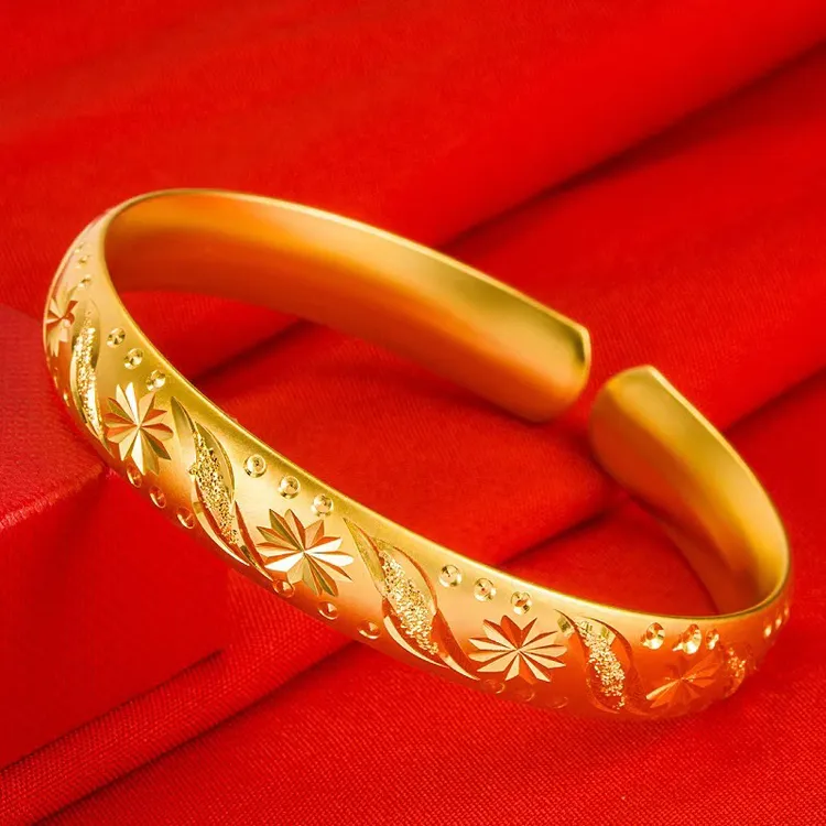 铜合金手镯 （星月繁华开口手镯饰品不掉色款】送妈妈时尚实心百搭