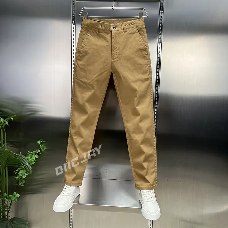 【高品质】早秋轻商务男士休闲裤时尚潮流修身显瘦直筒百搭纯棉长裤