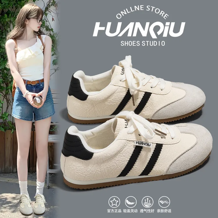 环球夏季薄款德训鞋ins百搭软底不累脚休闲鞋学生校园超轻运动鞋