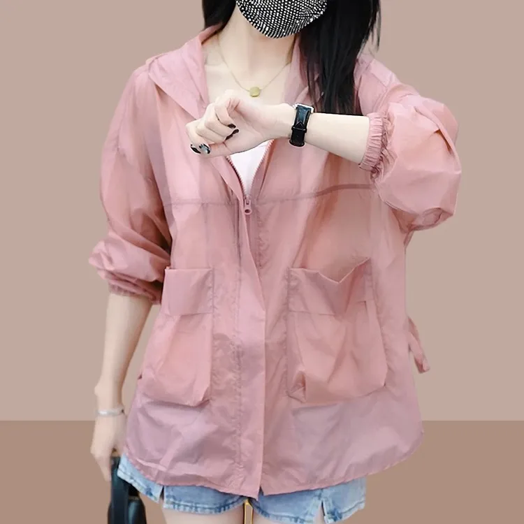 夏天防晒衣女款外穿2025新款网红披肩透气宽松大码防晒服薄款外套