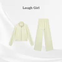楚楚君 Laugh girl【雾感套装】立领外套+显瘦休闲裤套装DL531189J