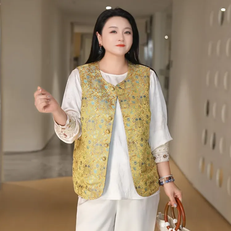 【双面马甲】MsShe大码女装新秋装新中式仿牛仔马甲小衫J~B2510020