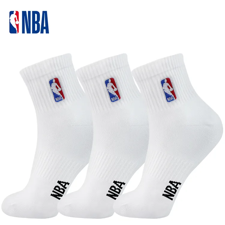 NBA【35-39码】青少年毛巾袜子加厚吸汗中筒跑步篮球袜小码袜