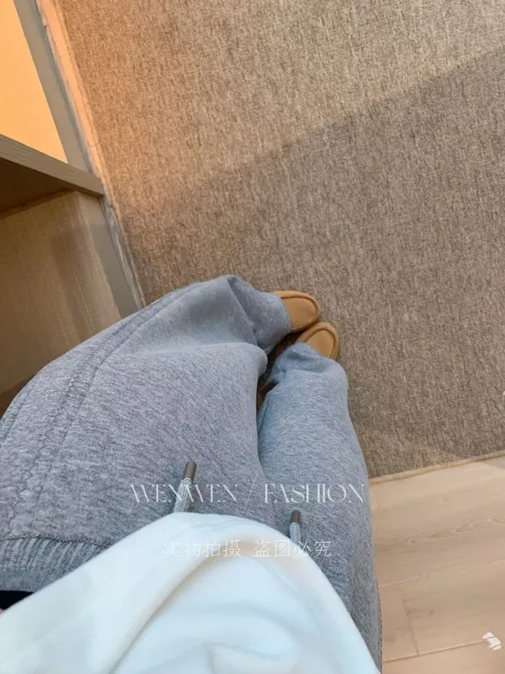 WEN 25新款加绒加厚宽松抽绳百搭休闲长裤WWK0428