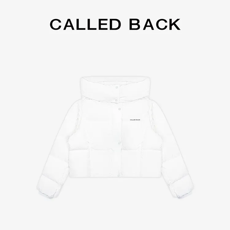 CALLED BACK秋冬新品百搭休闲时尚白色保暖连帽鹅绒羽绒服