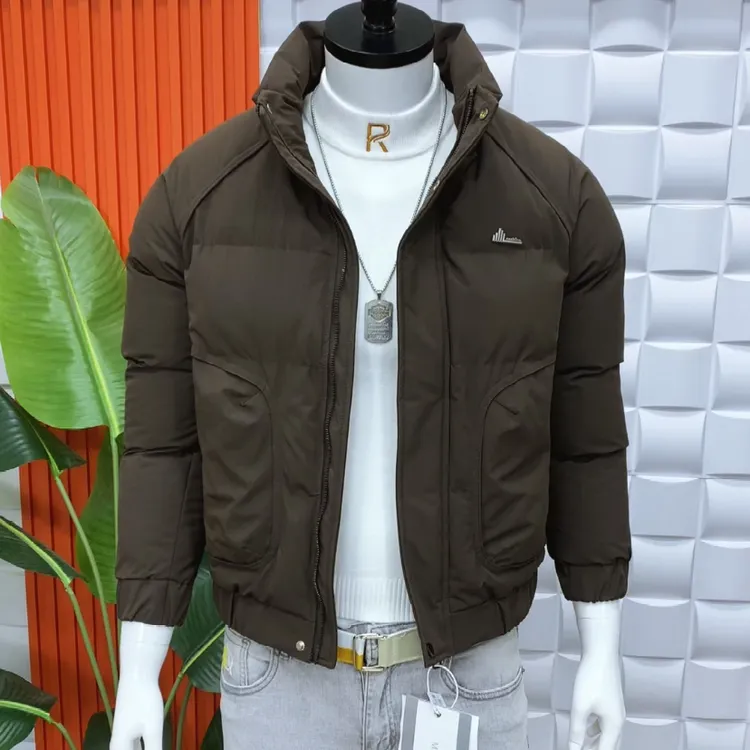 男士冬季新款棉服外套1516修身立领保暖潮流时尚痞帅工装棉衣男装