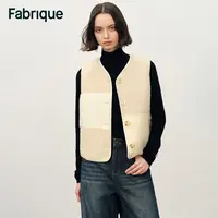 Fabrique Stoke 秋冬新品正反两穿解构拼色绵羊毛绒感保暖马甲